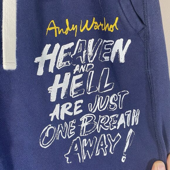 Andy Warhol X SPRZNY Jogger Sweatpants Size Large Heaven and Hell MOMA NYC - Picture 6 of 16